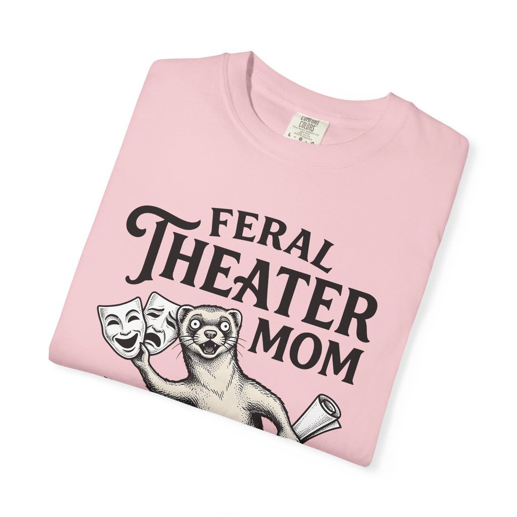 Ferret Theater Masks Shirt Moms Theater Gift Women Vintage Tee Mask T-Shirt Motherhood Enthusiast Retro Tshirt Stage Graphic Hand Drawn Rose