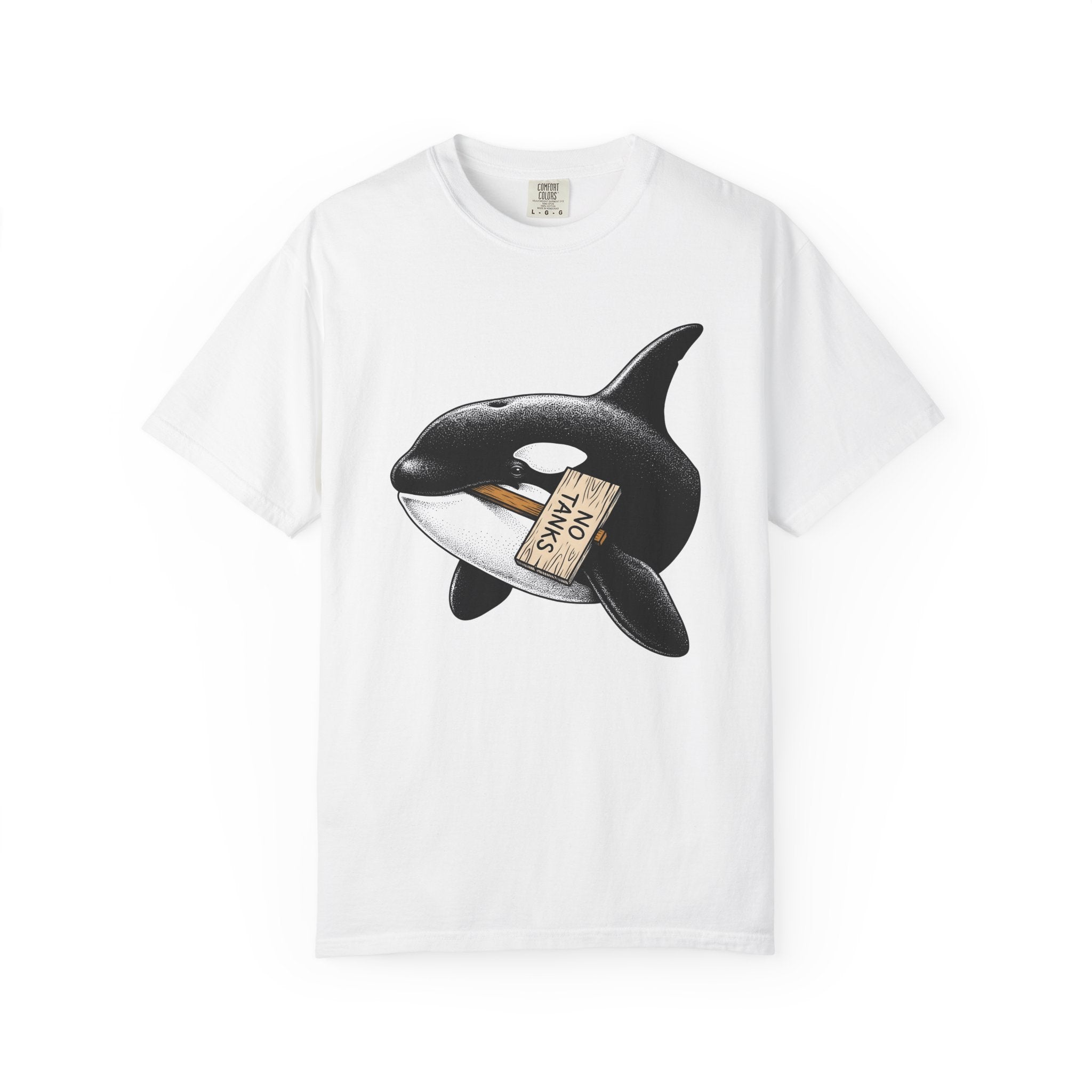 Orca Whale Shirt Animal Aquatic Gift Women Old School Tee Killer Whale T-Shirt Wildlife Fan Marine Graphic Tshirt Hand Drawn Demonstration