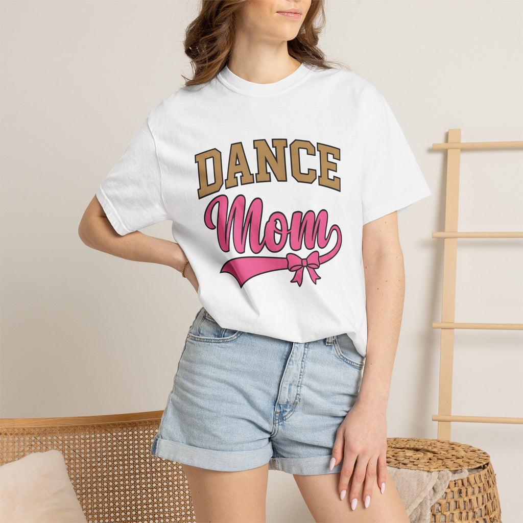 Bow Design Shirt Moms Recital Gift Women Thick Tee Bow T-Shirt Motherhood Enthusiast Bold Tshirt Performance Graphic Old School Tie Tshirt