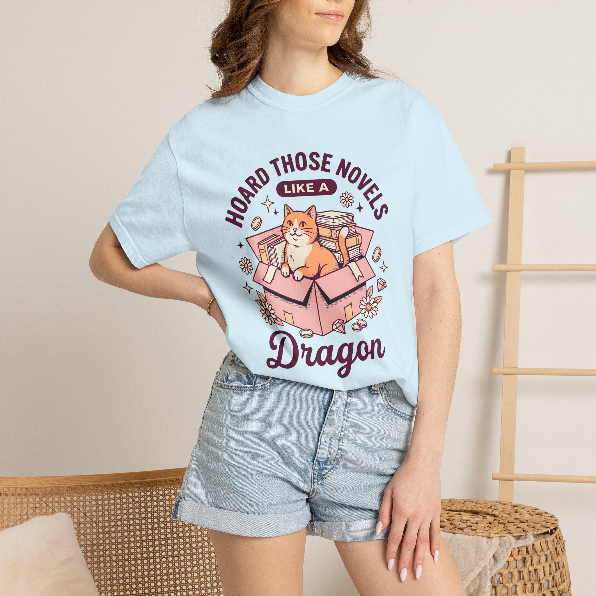 Cat Box Shirt Cat Reading Gift Women Cartoon Tee Litter Box T-Shirt Cat Fan Feline Tshirt Book Graphic Vintage Books Tshirt