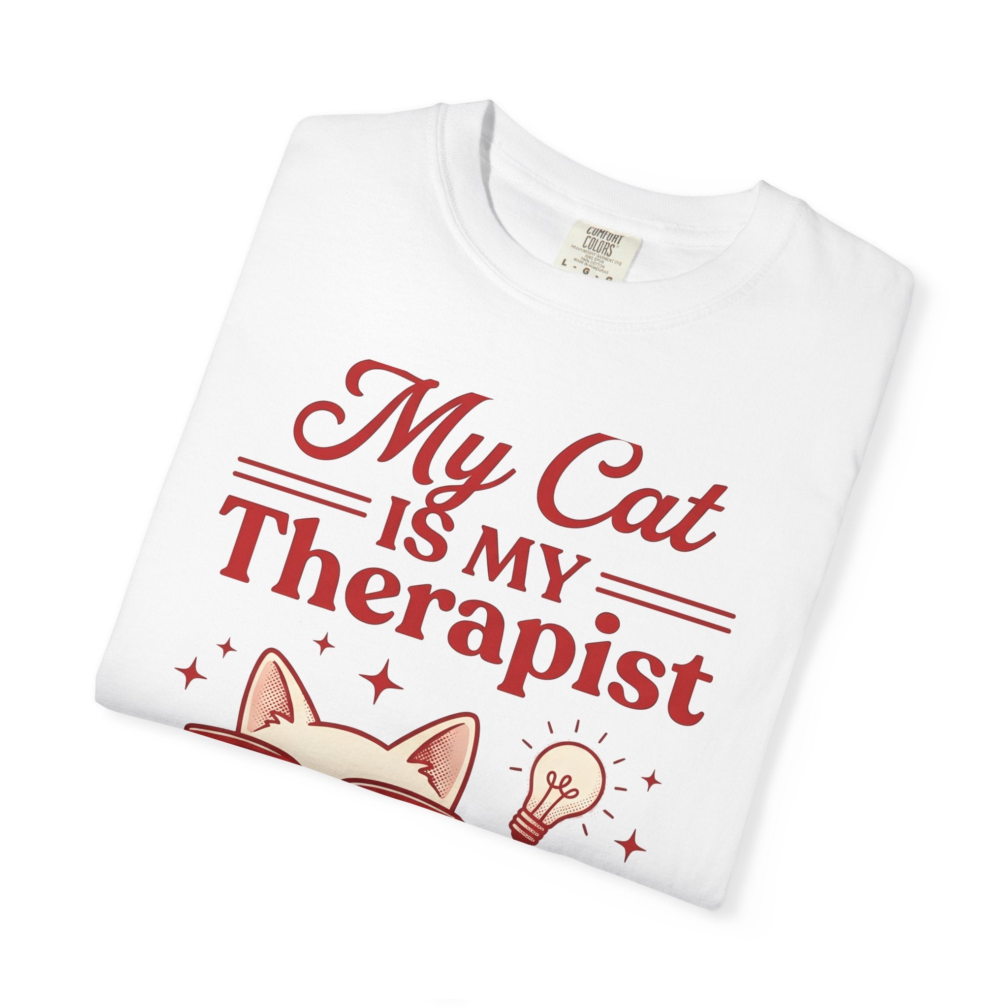 Feline Glasses Shirt Cat Funny Gift Women Doodle Tee Cat Eye T-Shirt Cat Fan Kitty Graphic Tshirt Sketch Bulb Tshirt