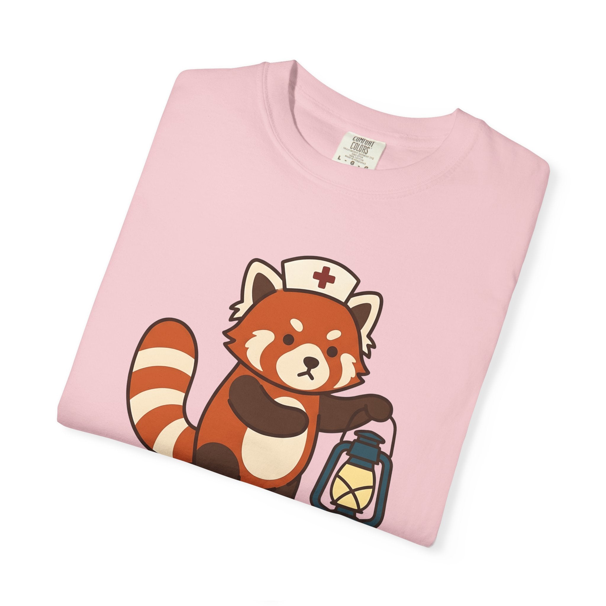 Red Panda Nurse Shirt Nurses Wildlife Gift Women Chibi Tee Panda T-Shirt Nurse Enthusiast Cartoon Tshirt Animal Graphic Animation Lantern