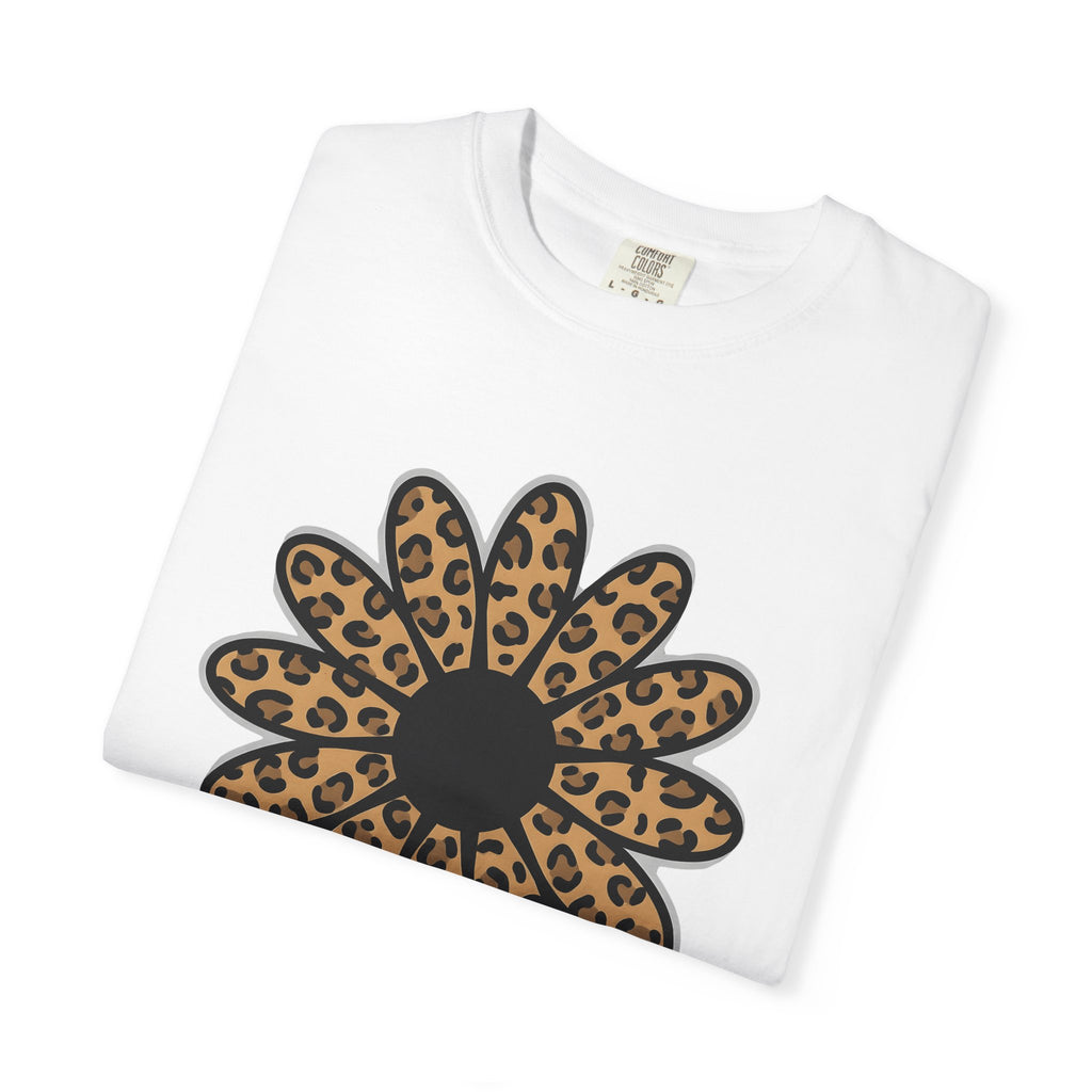Cheetah Flower Shirt Auntie Blossom Gift Women Hippie Tee Leopard T-Shirt Aunt Fan Bohemian Tshirt Floral Graphic Vintage Wild Pattern