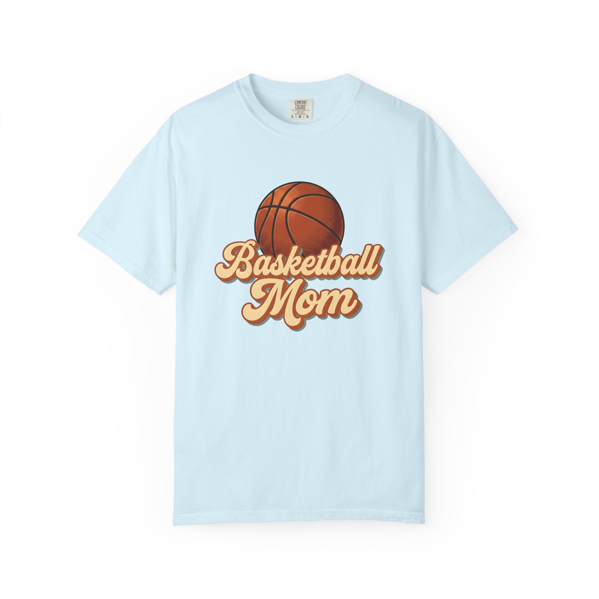 Basketball Shirt Basketball Mom Athletics Gift Women Vintage Tee Hoops T-Shirt Sports Fan Retro Tshirt Sports Graphic Hand Drawn Lettering