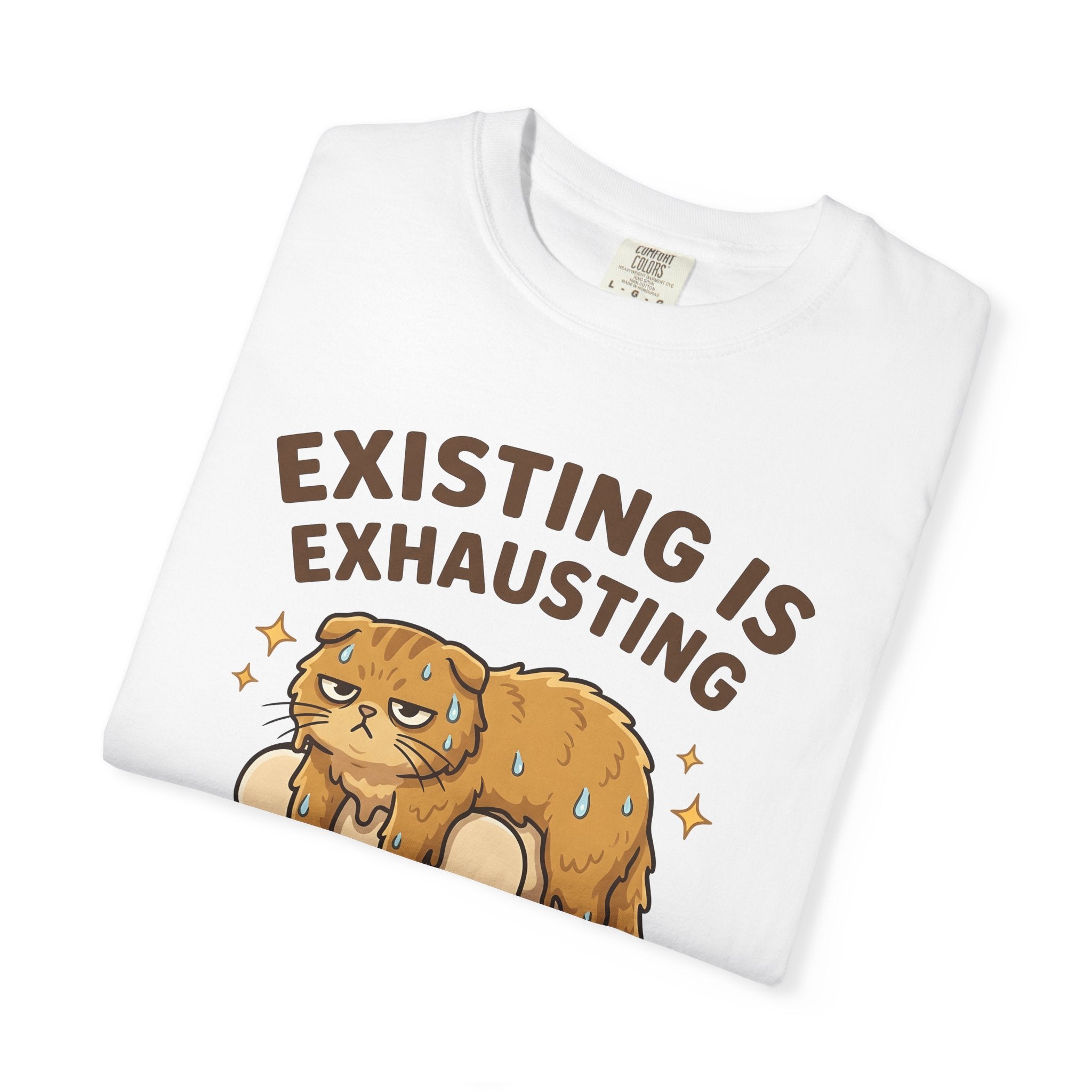 Relaxed Cat Shirt Cat Comedy Gift Women Playful Tee Kitty T-Shirt Cat Fan Funny Tshirt Humor Graphic Illustrated Slice Of Pizza Tshirt