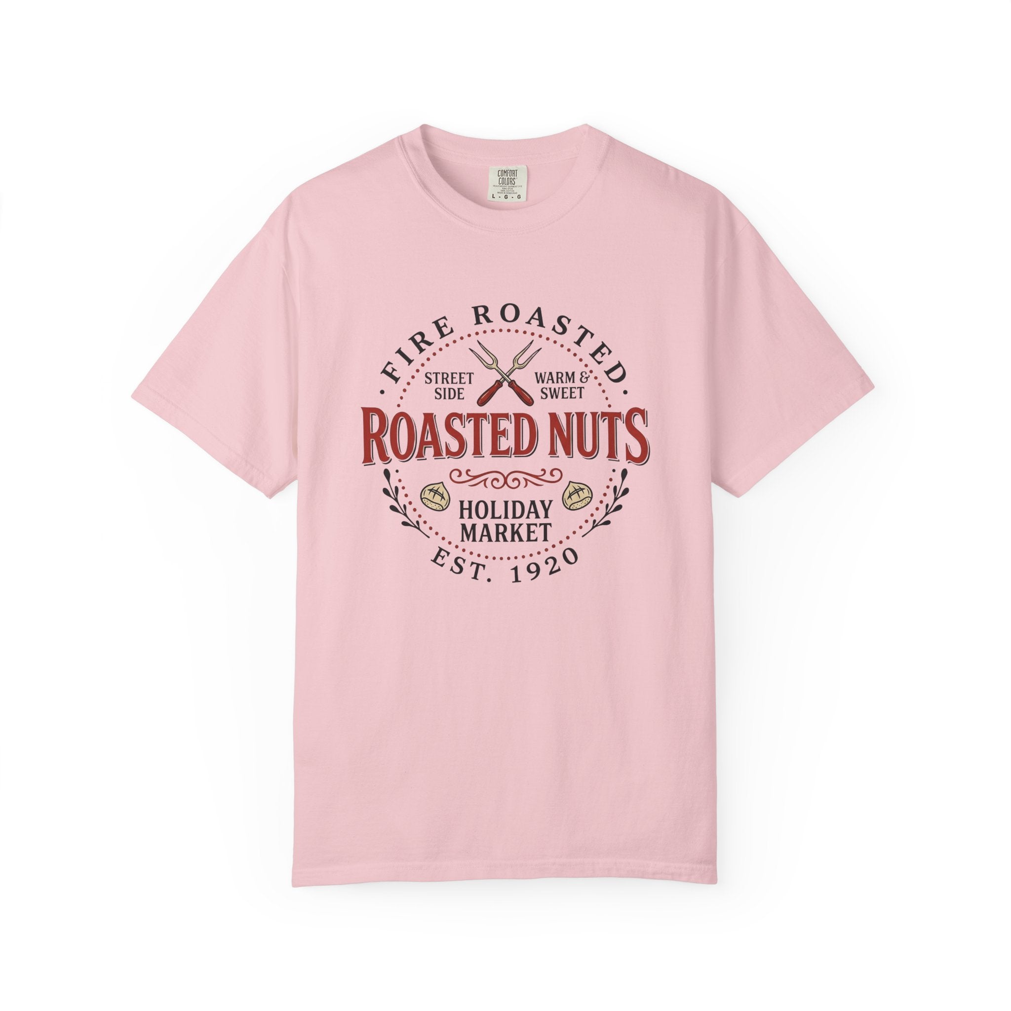 Chestnut Roasting Shirt Christmas Ingredients Gift Women Sketch Tee Roasting T-Shirt Xmas Fan Roasting Illustration Ingredient Graphic