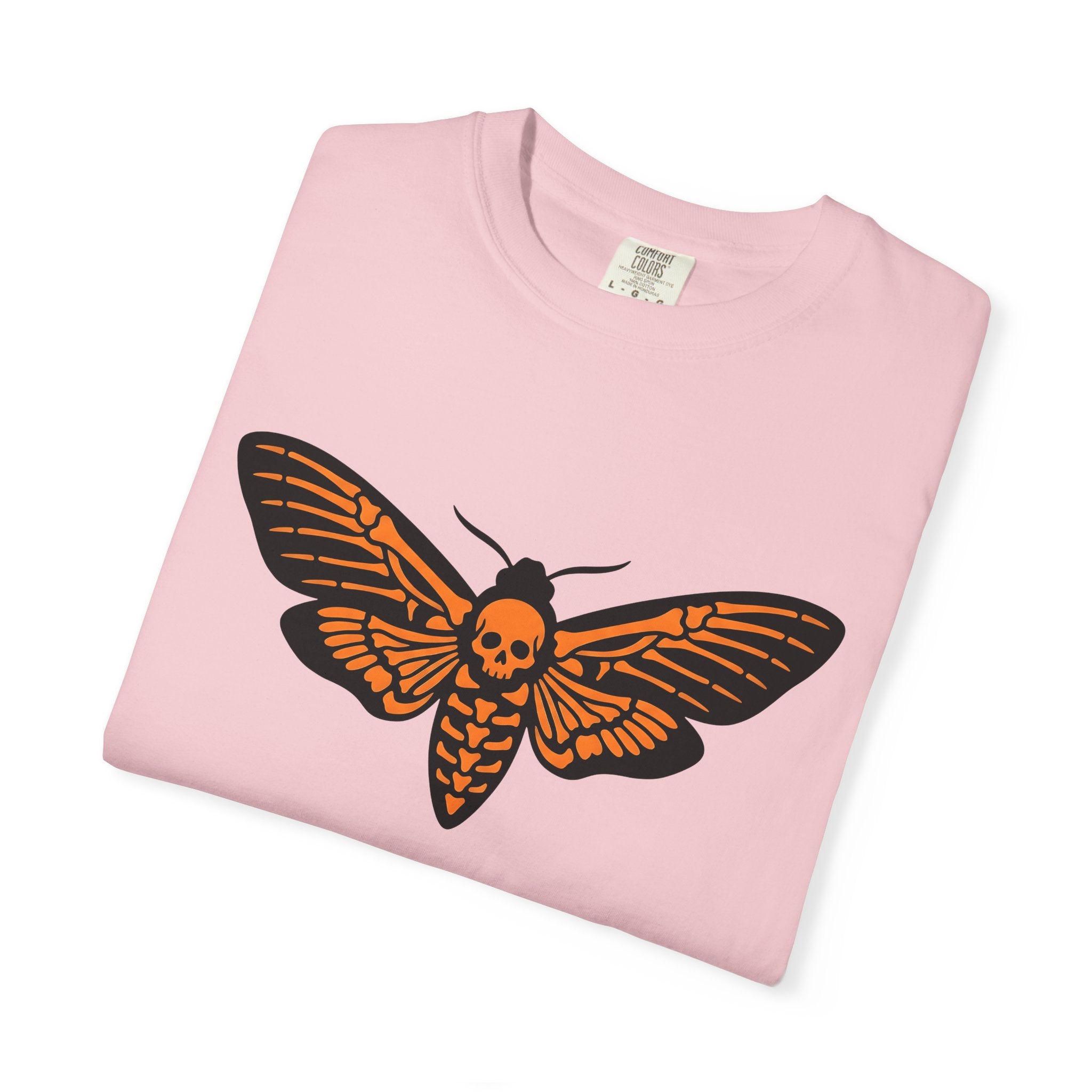 Death Moth Shirt Halloween Gothic Gift Women Bold Graphic Tee Moth T-Shirt Horror Fan Dark Art Tshirt Gothic Graphic Skull Tshirt