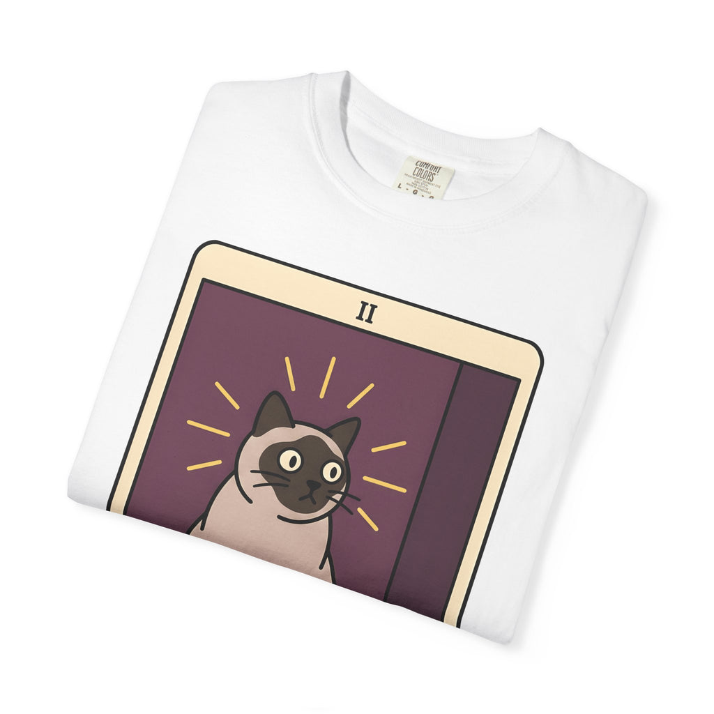 Oracle Cat Shirt Boho Chic Spirituality Gift Women Minimalist Tee Cat T-Shirt Bohemian Fan Simple Tshirt Spiritual Graphic Antique Halo