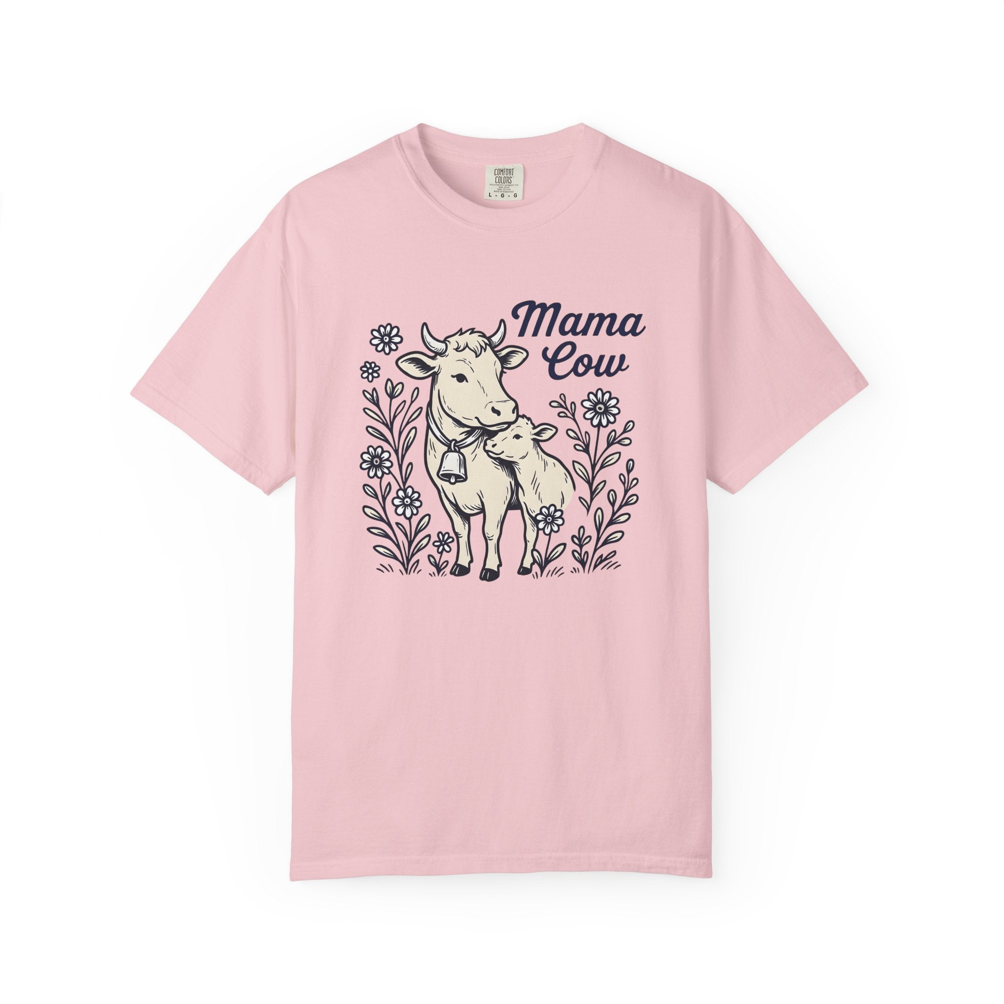 Cow Baby Calf Shirt Cottagecore Barn Gift Women Sketch Tee Calf T-Shirt Homesteader Fan Drawing Graphic Retro Meadow Flowers Tshirt
