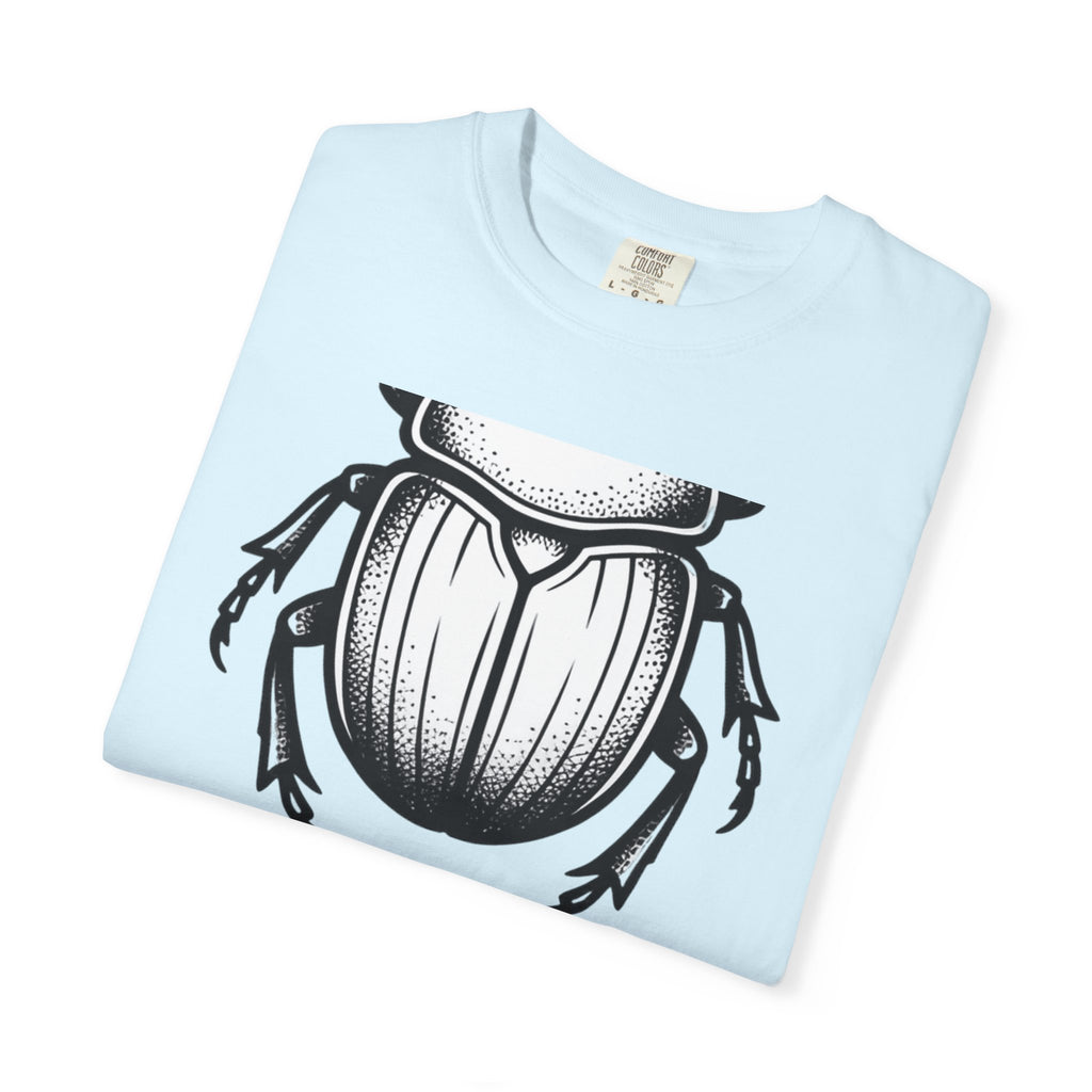 Jewel Beetle Shirt Beetle Occult Gift Women Line Art Tee Buprestid T-Shirt Bug Fan Insect Graphic Tshirt Mystical Illustration Hand Drawn