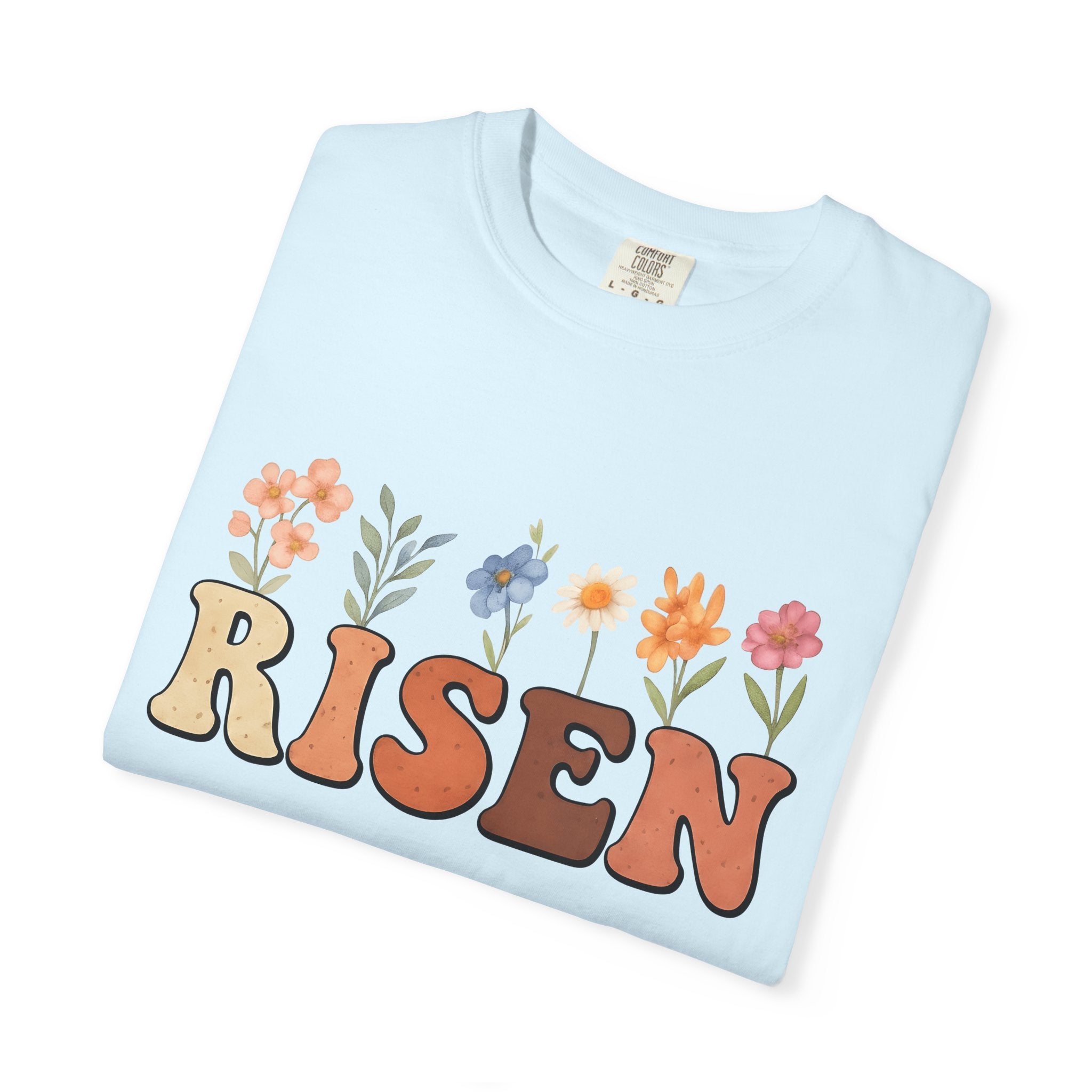 Floral Design Shirt Easter Belief Gift Women Painting Tee Flower T-Shirt Spring Fan Artistic Tshirt Faith Graphic Outline Field Flowers