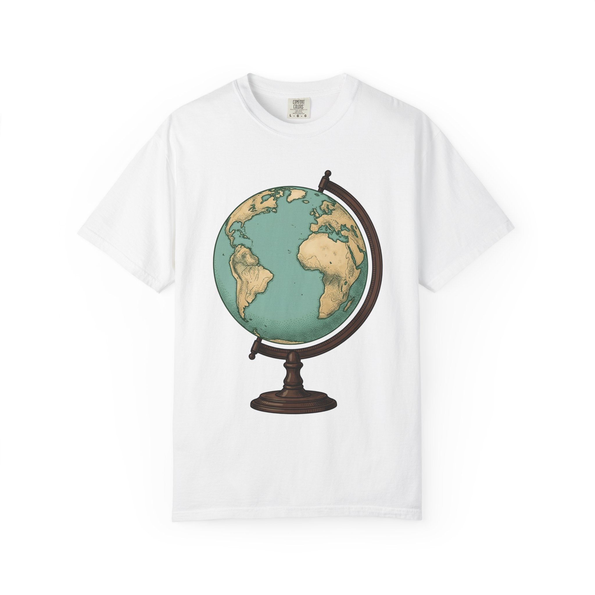 Earth Globe Shirt Travel Maps Gift Women Retro Tee World T-Shirt Adventurer Fan Vintage Tshirt Cartography Graphic Sketch Chart Tshirt