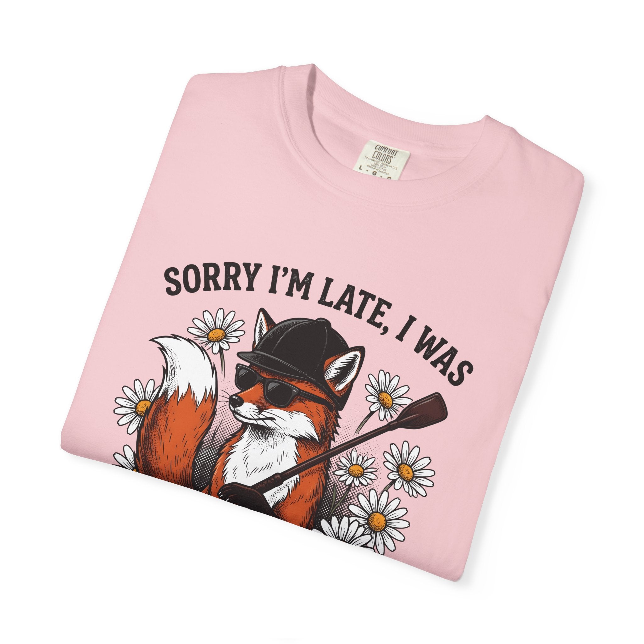 Fox Pony Shirt Equestrian Nature Gift Women Line Art Tee Pony T-Shirt Horseback Fan Drawing Graphic Sketch Blossoms Tshirt