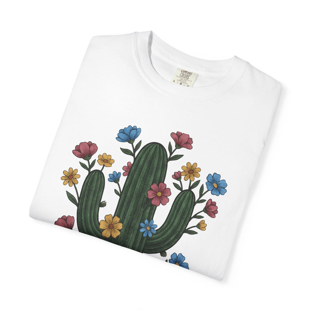 Spiky Blossoms Shirt Cowgirl Canyon Gift Women Native Tee Flower T-Shirt Rodeo Fan Tribal Tshirt Canyon Graphic Sketch Terra Cotta Container