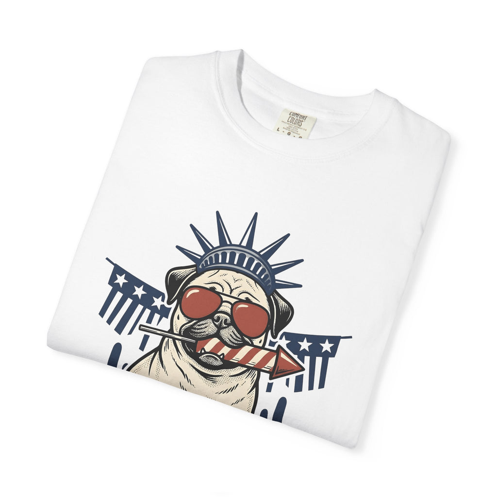 Pug Pet Shirt Dog Usa Gift Women Antique Tee Poodle T-Shirt Dog Fan Vintage Tshirt American Graphic Old School Sun Glasses Tshirt