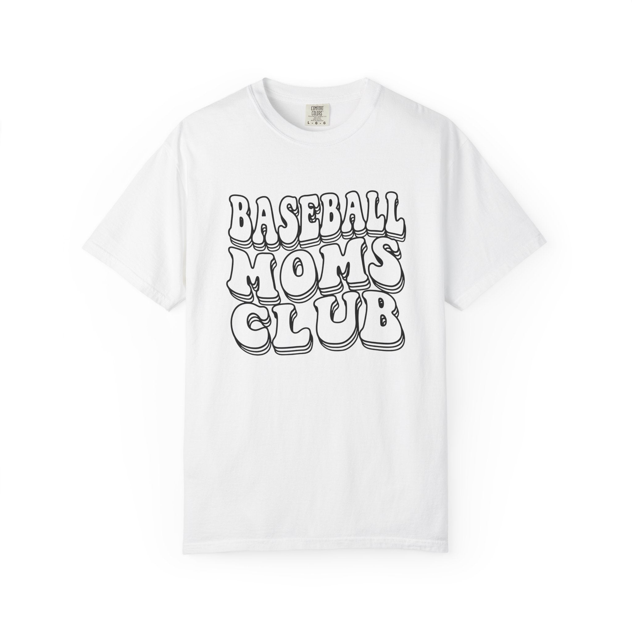 Bold Text Graphic Shirt Baseball Moms Sports Gift Women Retro Tee Graphic T-Shirt Baseball Mom Fan Distressed Tshirt Athletic Design Graphic