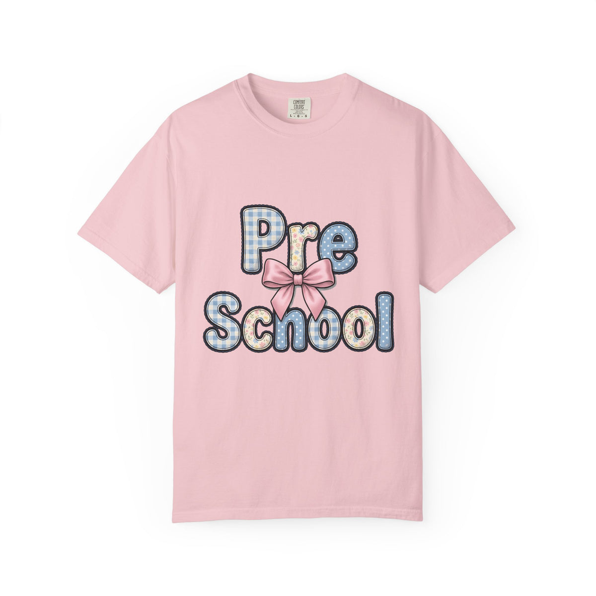 Pastel Letters Shirt Preschool Teacher Education Unisex Gift Patchwork Tee