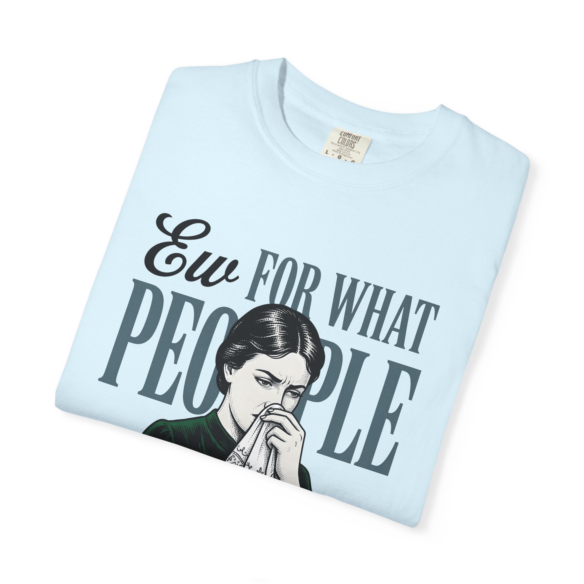 Vintage Female Drawing Shirt Sarcasm Quiet Gift Women Snarky Tee Illustration T-Shirt Sass Fan Sarcastic Tshirt Silent Graphic Old School