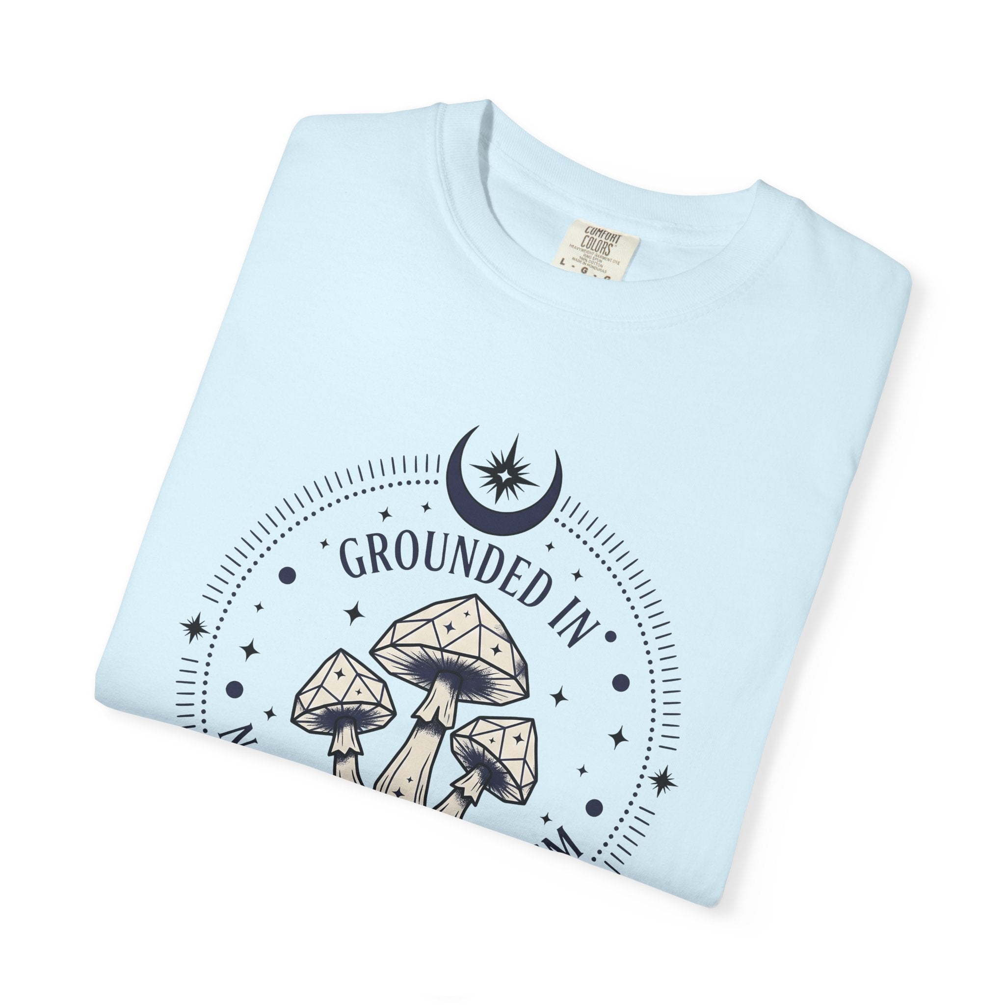 Crystal Mushrooms Shirt Boho Chic Spiritual Gift Women Celestial Tee Fungus T-Shirt Bohemian Fan Cosmic Tshirt Spiritual Graphic Mystical