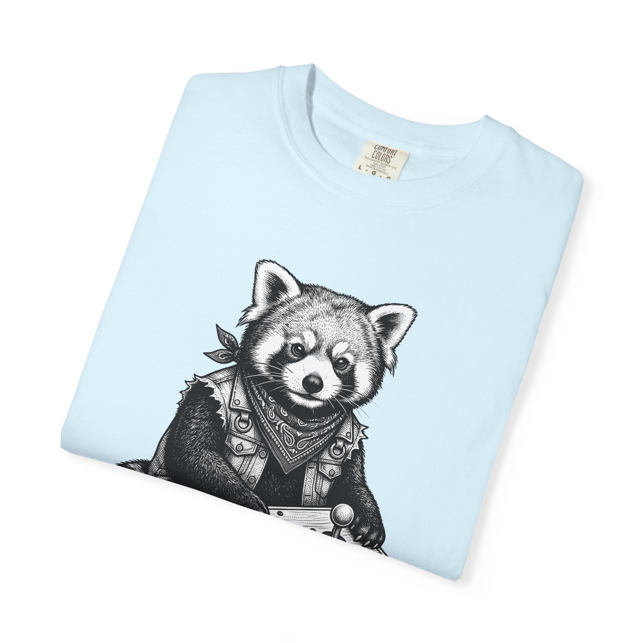 Red Panda Shirt Animals Gaming Gift Women Hand Drawn Tee Panda T-Shirt Wildlife Fan Ailurus Graphic Vintage Arcade Controller Tshirt