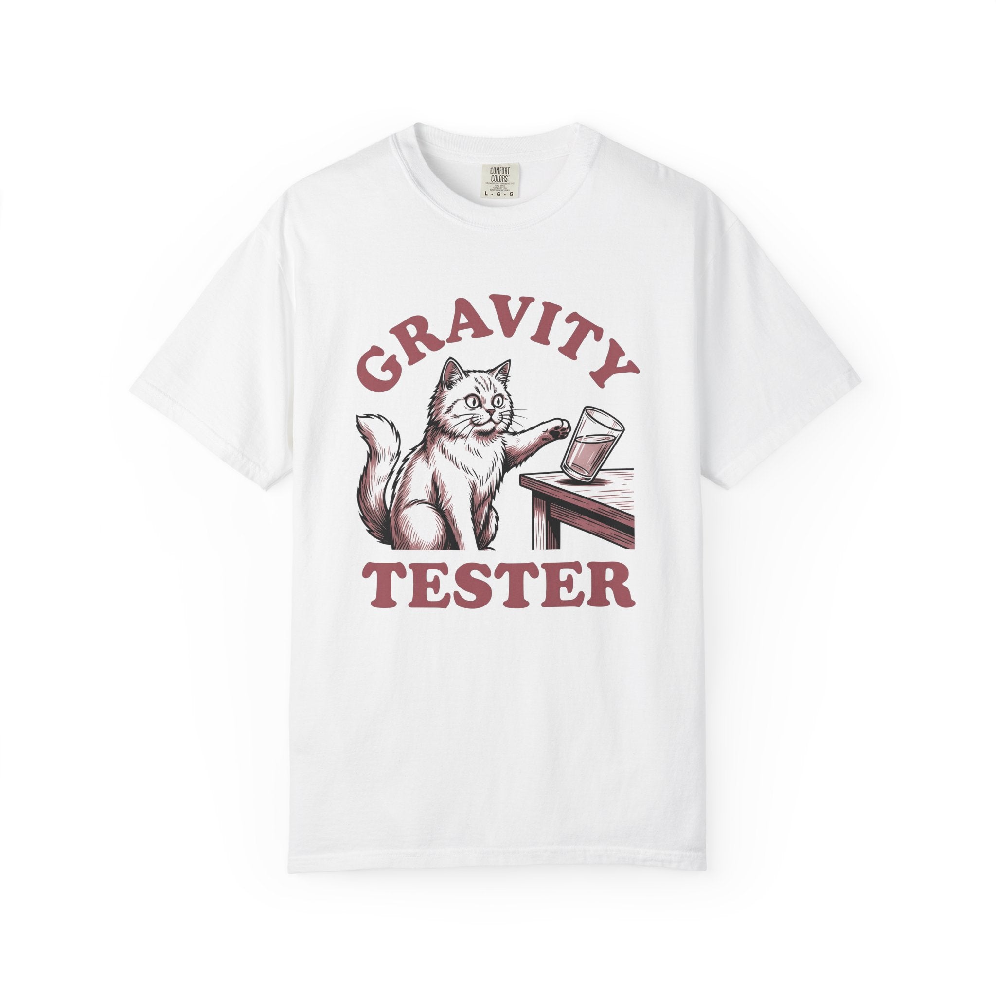 Cat Glass Shirt Cat Humor Gift Women Vintage Tee Glassware T-Shirt Cat Fan Retro Tshirt Funny Graphic Hand Drawn Table Tshirt