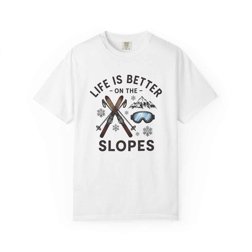 Snow Gear Shirt Skiing Frost Gift Women Aged Tee Winter T-Shirt Skier Enthusiast Vintage Tshirt Ice Graphic Outline Hill Tshirt