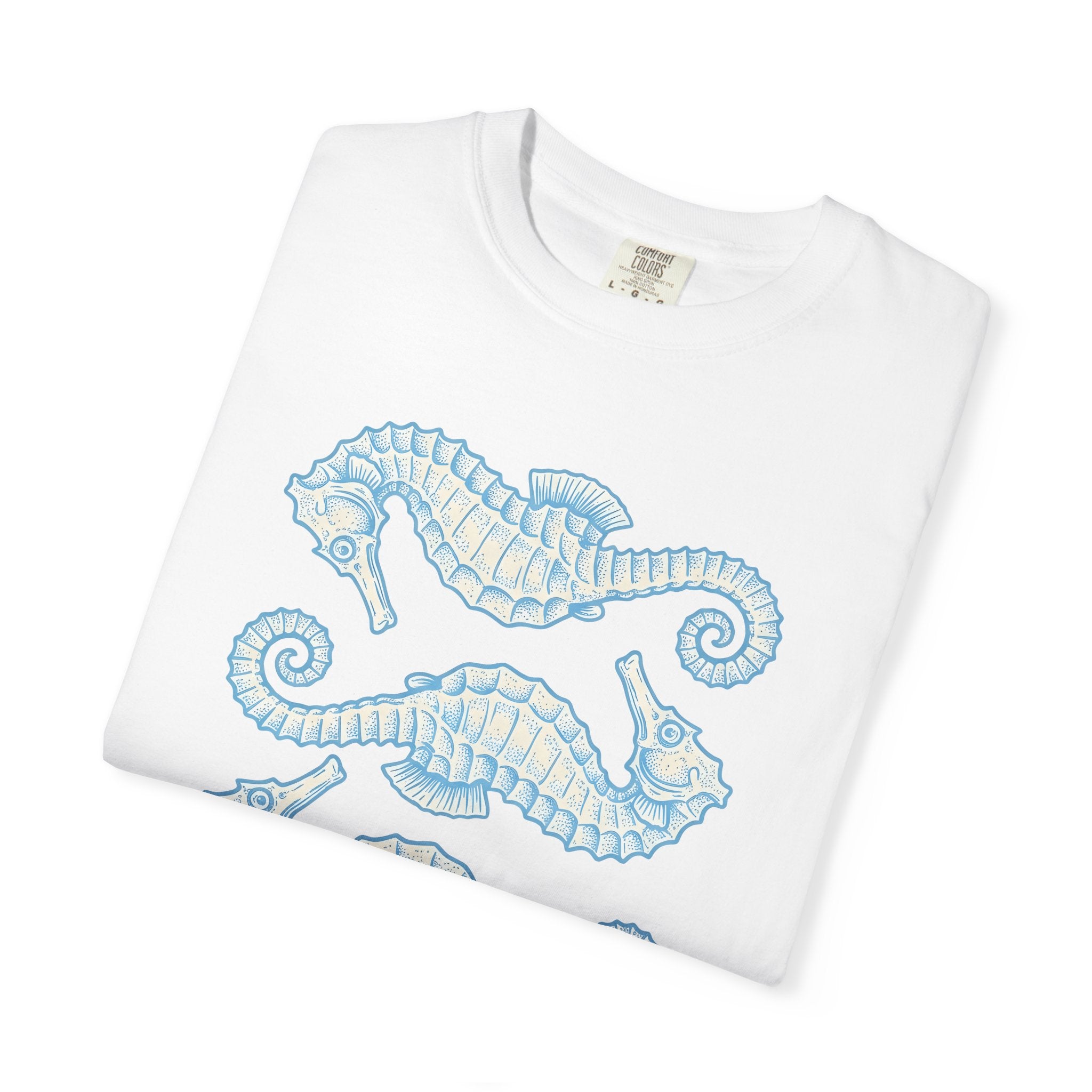 Seahorse Art Shirt Animal Aquatic Gift Women Line Art Tee Seahorse T-Shirt Animal Fan Hippocampus Graphic Cartoon Marine Life Tshirt