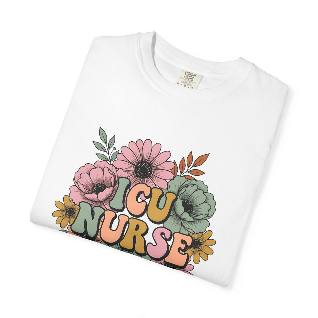Blossom Bouquet Shirt Nurse Garden Gift Women Folk Tee Flower Arrangement T-Shirt Healthcare Enthusiast Folk Art Tshirt Gardening Graphic