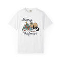 Ferret Illustration Shirt Christmas Pet Gift Women Cute Tee Weasel T-Shirt Xmas Fan Ferret Graphic Cute Tshirt Simple Holiday Baubles Tshirt