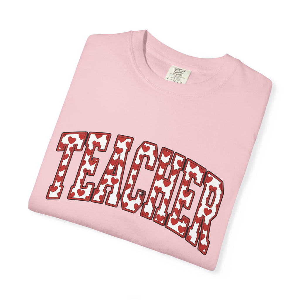 Romantic Text Art Shirt St. Valentine's Day Teaching Gift Women Strong Tee Typography T-Shirt Valentine Fan Bold Tshirt Educator Graphic