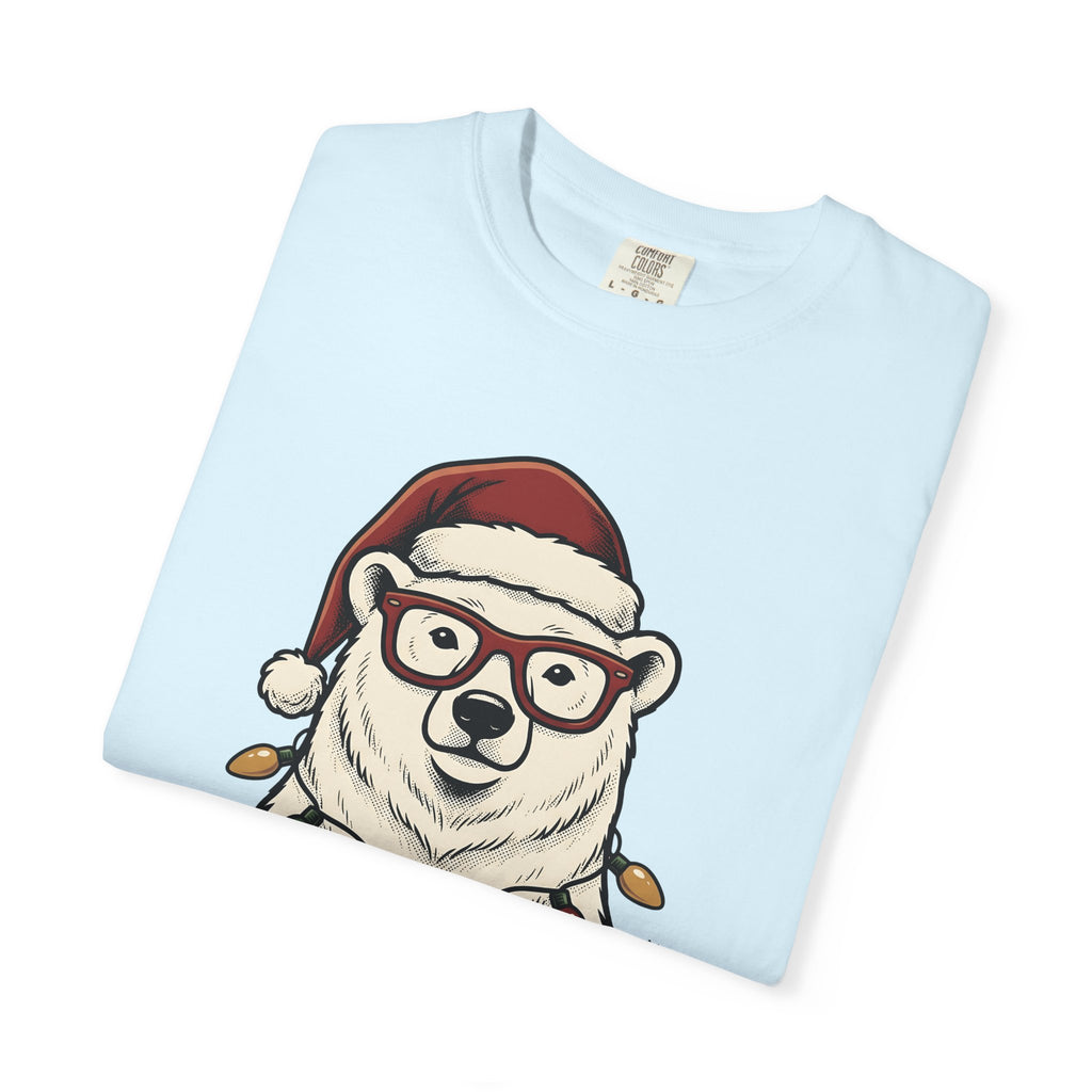 Arctic Bear Shirt Christmas Wildlife Gift Women Sketch Tee Polar Bear T-Shirt Xmas Fan Drawing Graphic Retro Cones Tshirt