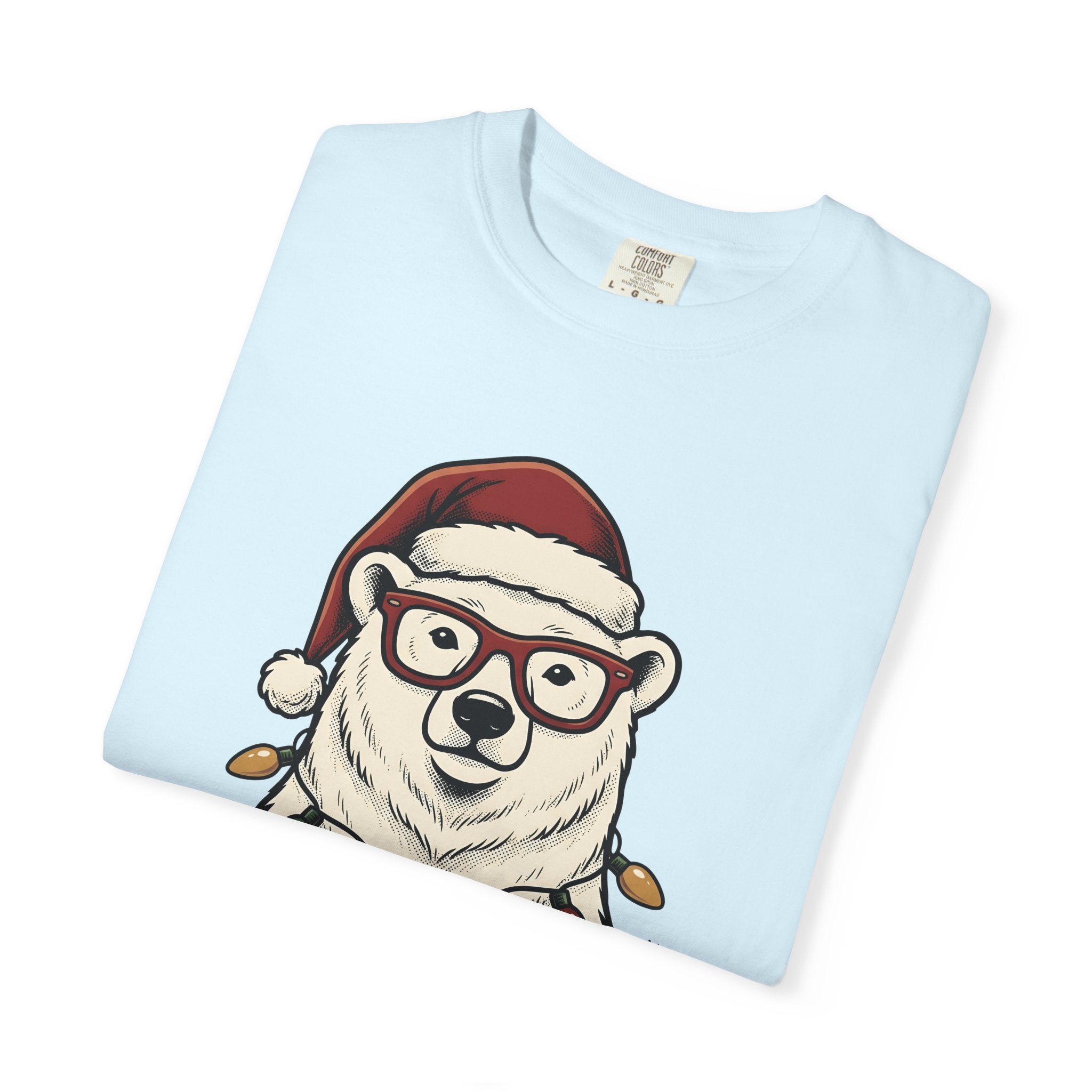 Arctic Bear Shirt Christmas Wildlife Gift Women Sketch Tee Polar Bear T-Shirt Xmas Fan Drawing Graphic Retro Cones Tshirt