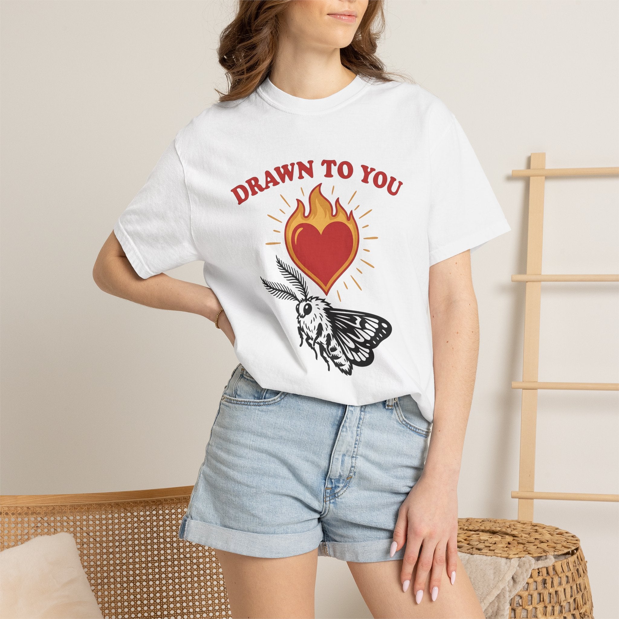 Flutter Heart Shirt Valentine's Day Passion Gift Women Striking Tee Heart T-Shirt Valentine's Fan Bold Tshirt Passion Graphic Old School