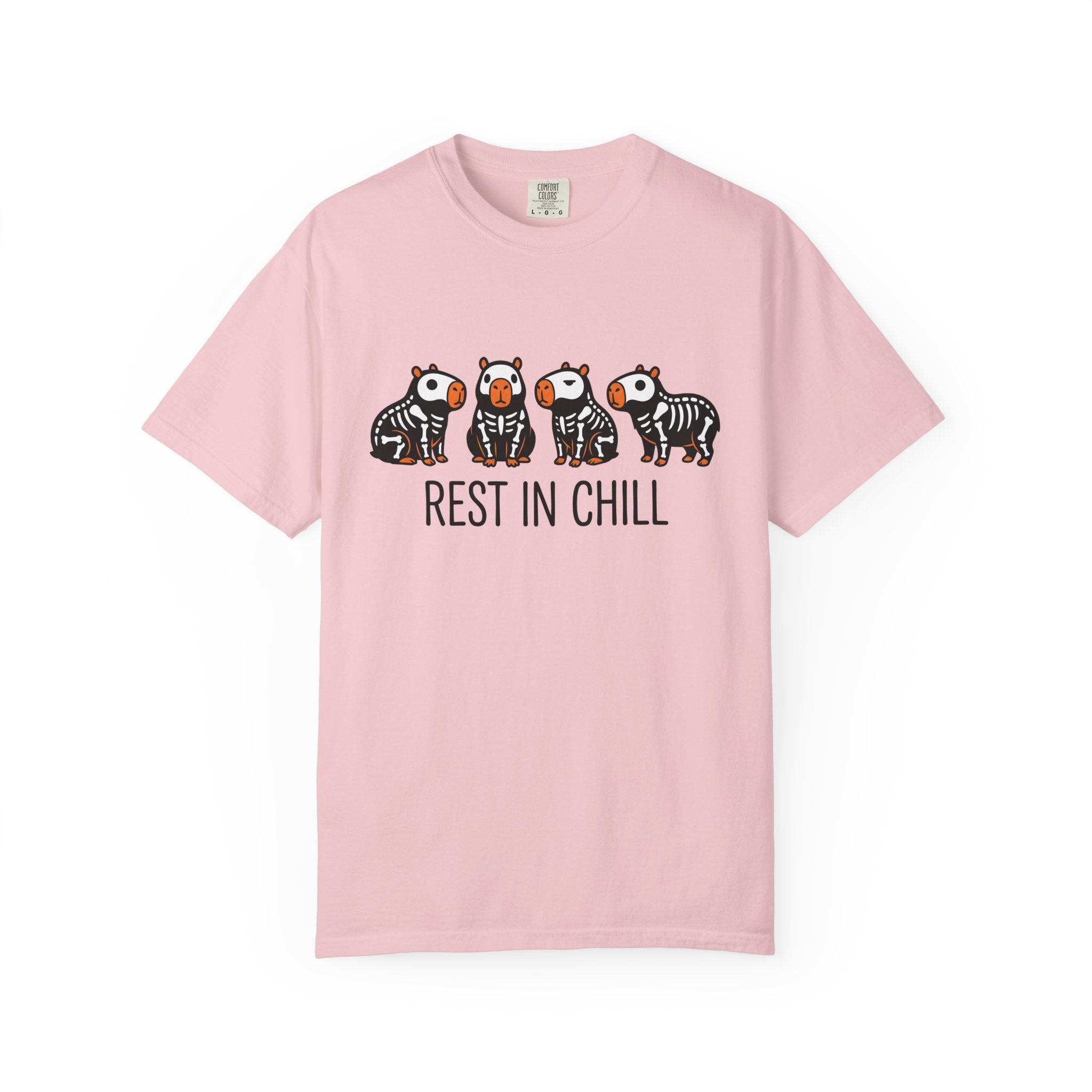Capybara Skeleton Shirt Halloween Animal Gift Women Cartoon Tee Rodent T-Shirt Spooky Fan Kawaii Tshirt Creature Graphic Cute Animal Costume