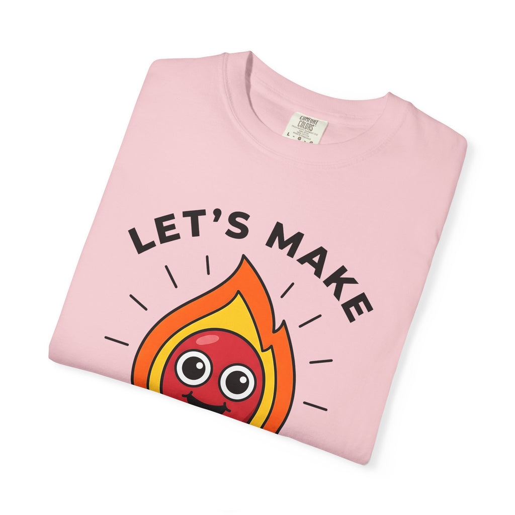 Cheerful Match Fire Shirt Funny Event Gift Women Illustration Tee Matchstick T-Shirt Humor Fan Cartoon Tshirt Party Graphic Striking Burning