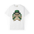 Skull Clover Shirt St Patrick's Day Fortune Gift Women Traditional Tee Shamrock T-Shirt Luck Fan Vintage Tshirt Prosperity Graphic Retro