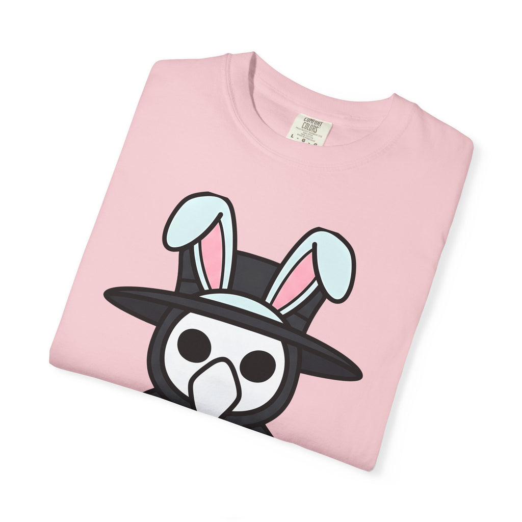 Plague Doctor Bunny Shirt Easter Gothic Gift Women Cute Cartoon Tee Bunny T-Shirt Easter Fan Dark Tshirt Dark Graphic Minimalist Easter