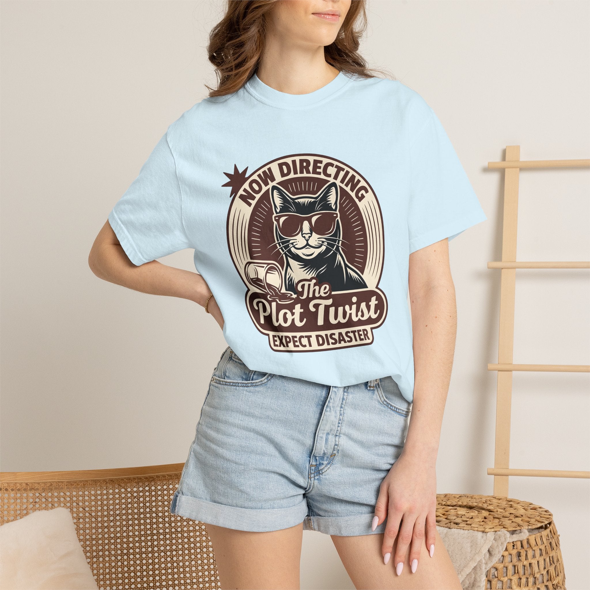 Cat Shades Shirt Funny Pets Gift Women Classic Tee Cat Sunglasses T-Shirt Humor Fan Retro Tshirt Animal Graphic Pop Art Tipped Cup Tshirt
