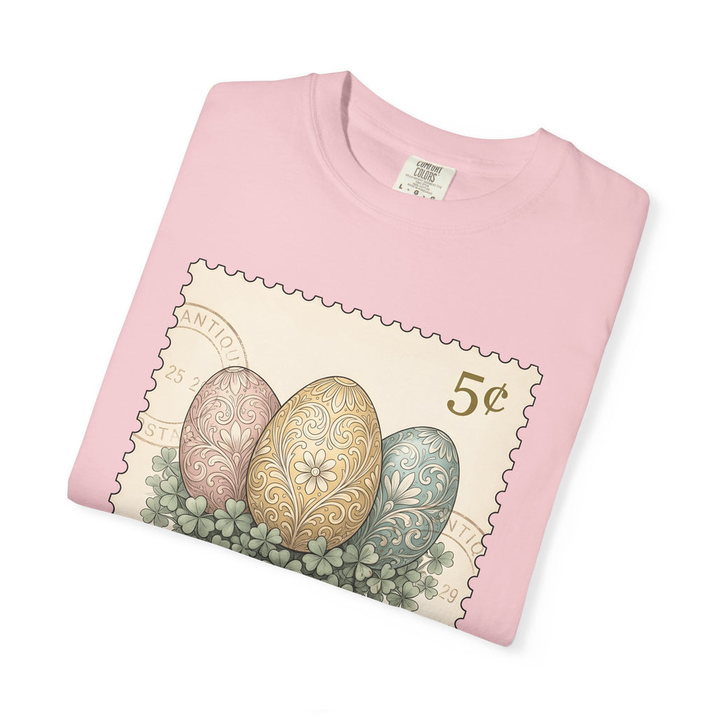 Ornamental Easter Eggs Shirt Easter Celebration Gift Women Retro Tee Easter Egg T-Shirt Easter Fan Vintage Tshirt Party Graphic Sketch