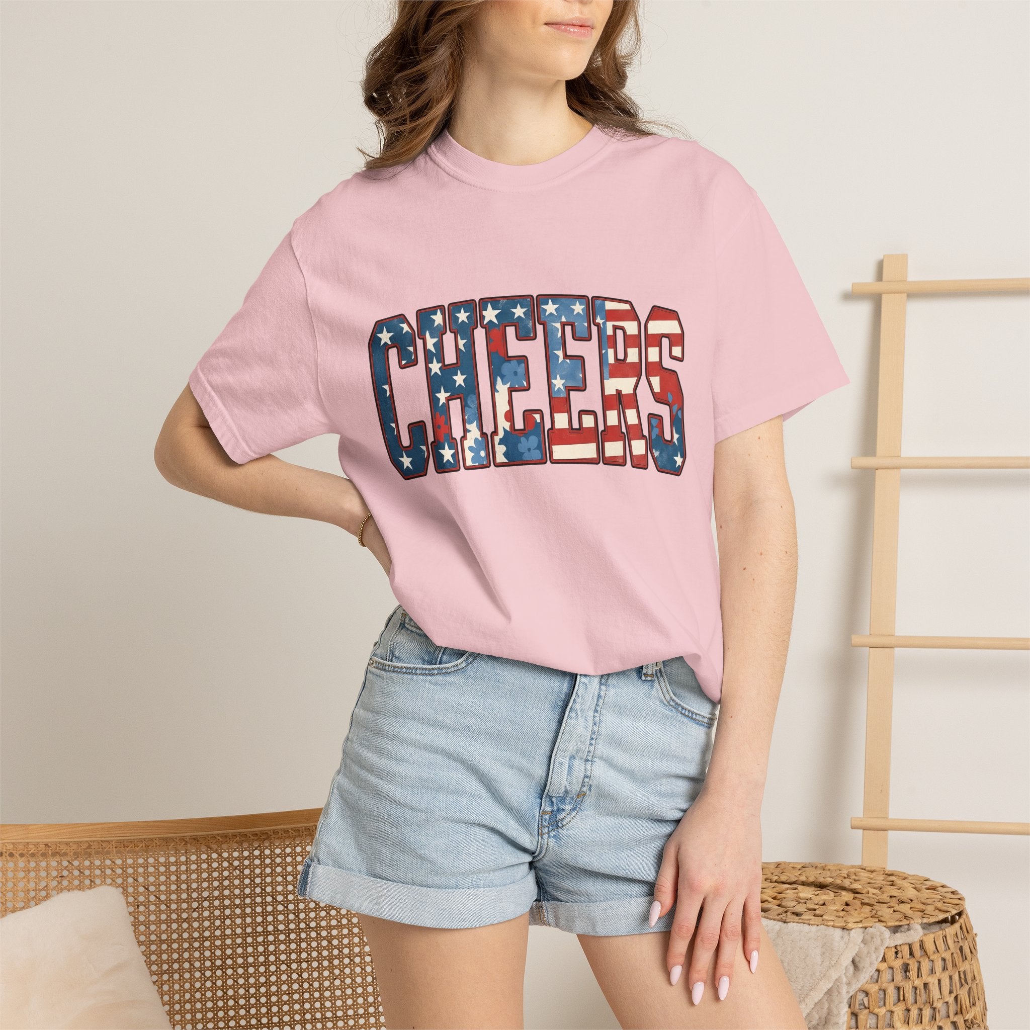 Stars Stripes Print Shirt 4th Of July Gathering Gift Women Retro Tee American Flag T-Shirt Independence Day Fan Patriotic Tshirt Party