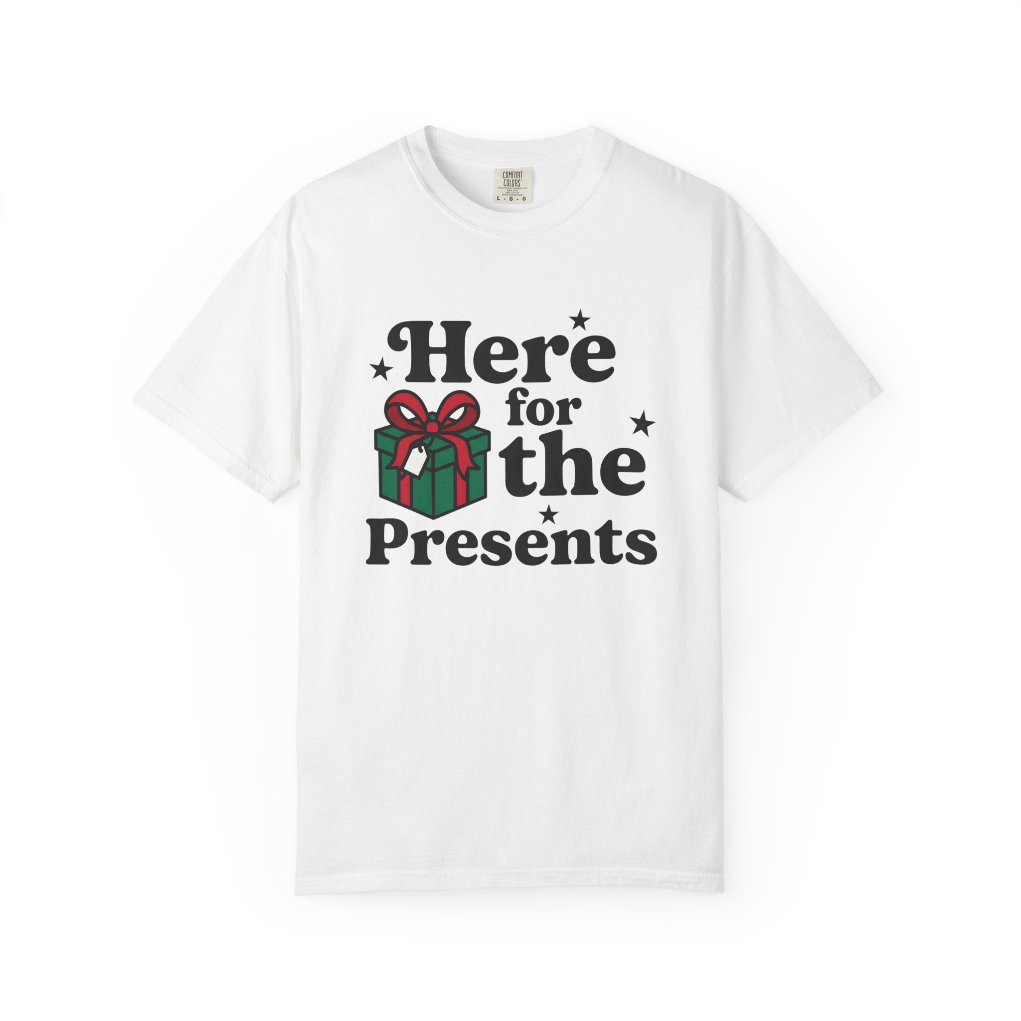 Present Box Shirt Holiday Xmas Gift Women Fun Tee Gift Box T-Shirt Christmas Fan Present Graphic Vintage Sparkles Tshirt