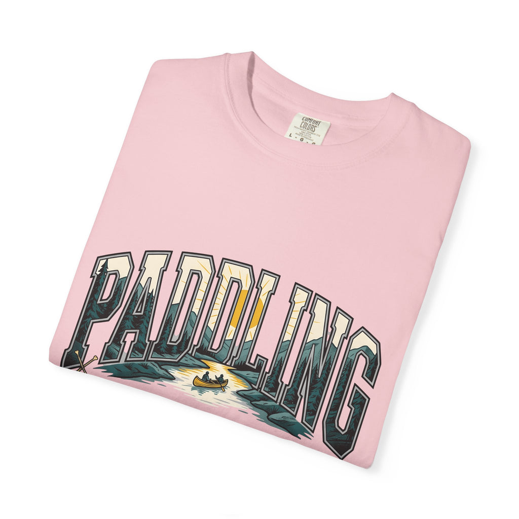 Kayak Stream Shirt Sports Outdoors Gift Women Retro Tee Canoe T-Shirt Athlete Fan Vintage Tshirt Nature Graphic Hand Drawn Oars Tshirt
