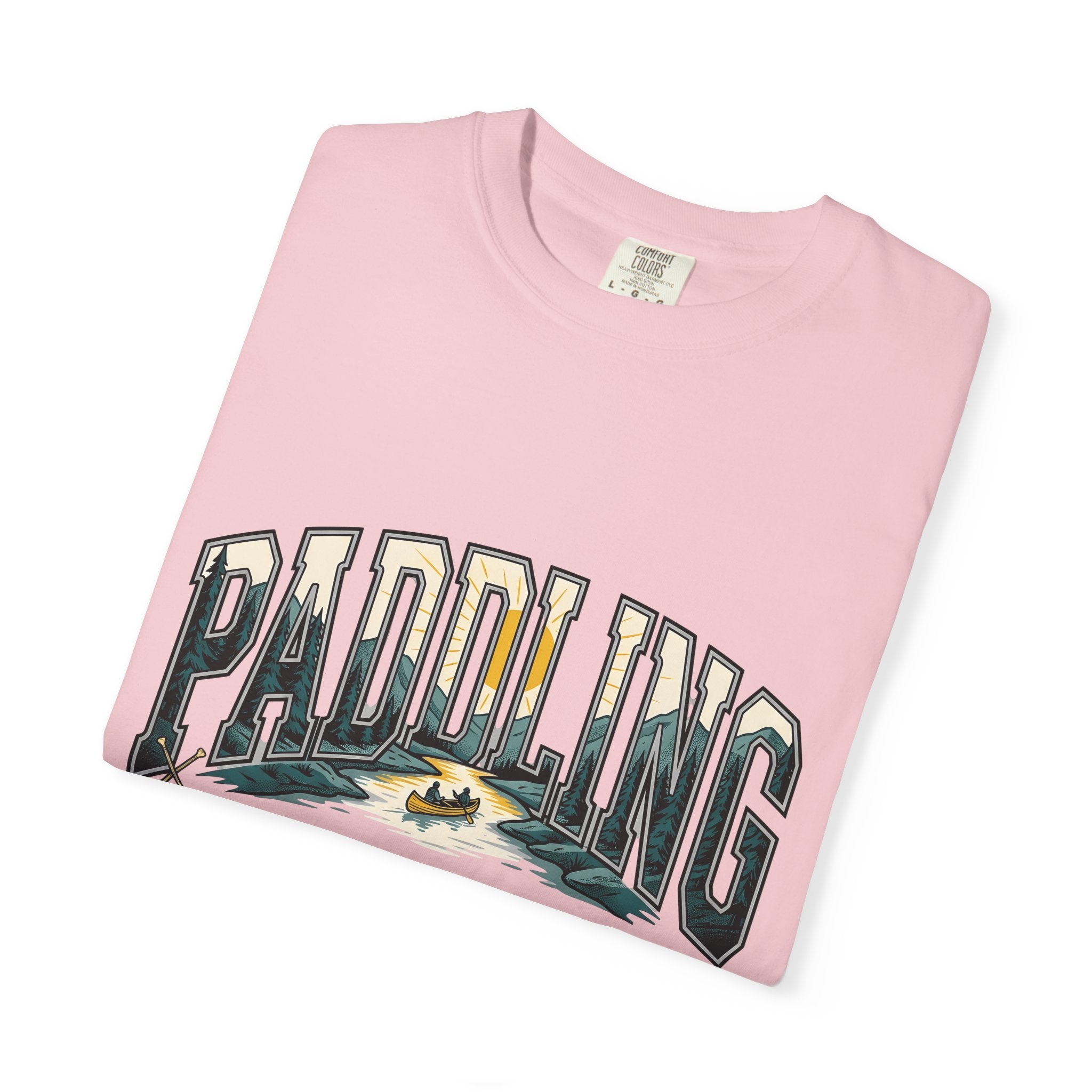Kayak Stream Shirt Sports Outdoors Gift Women Retro Tee Canoe T-Shirt Athlete Fan Vintage Tshirt Nature Graphic Hand Drawn Oars Tshirt