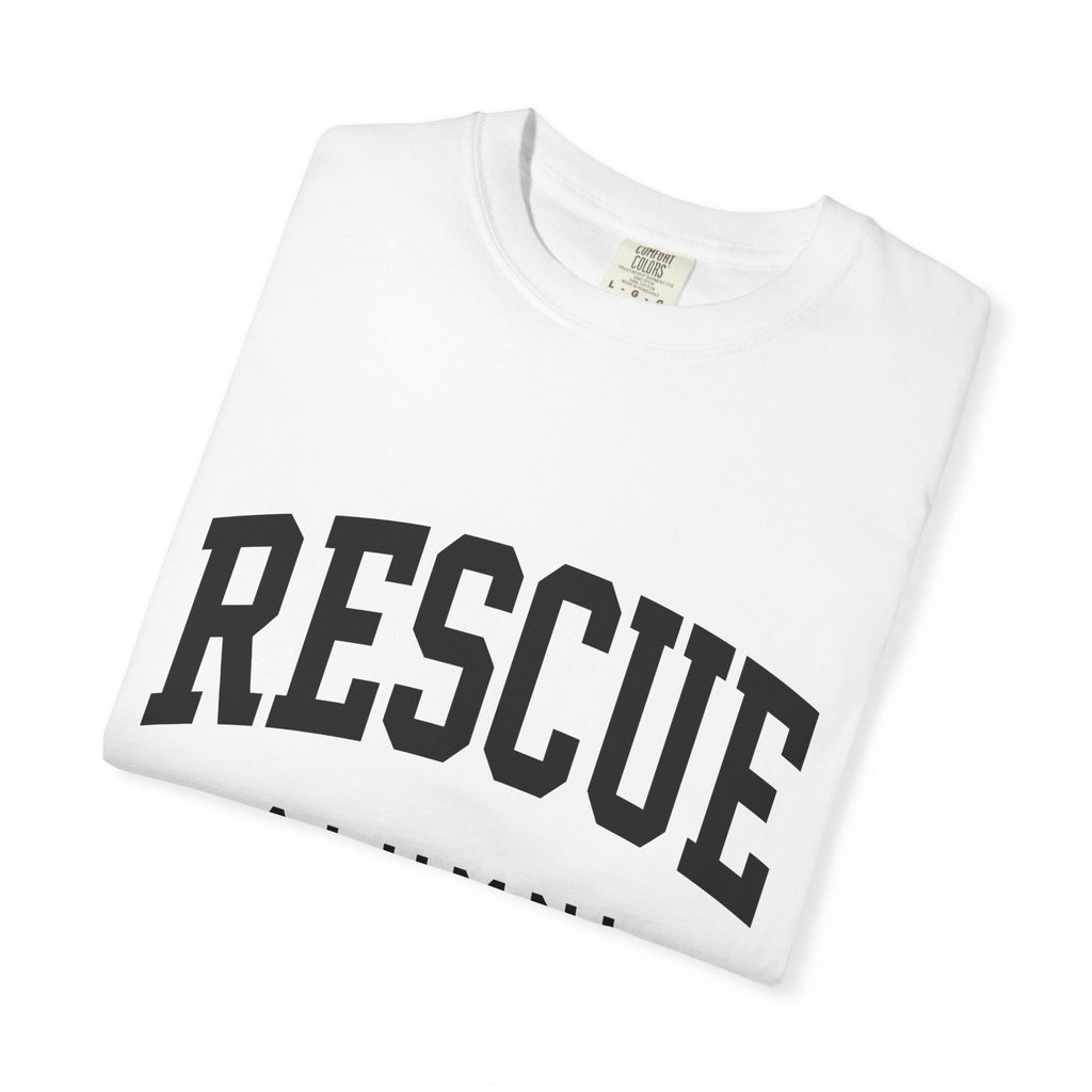 Shelter Dog Shirt Dog Foster Gift Women Heavy Tee Rescue Dog T-Shirt Dog Mom Fan Canine Rescue Graphic Tshirt Classic Rounded Text Tshirt