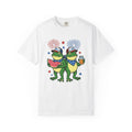 Two Frogs Shirt America 4Th Of July Holiday Gift Women Illustration Tee Toad T-Shirt Patriotic Fan Artistic Tshirt Celebration Graphic
