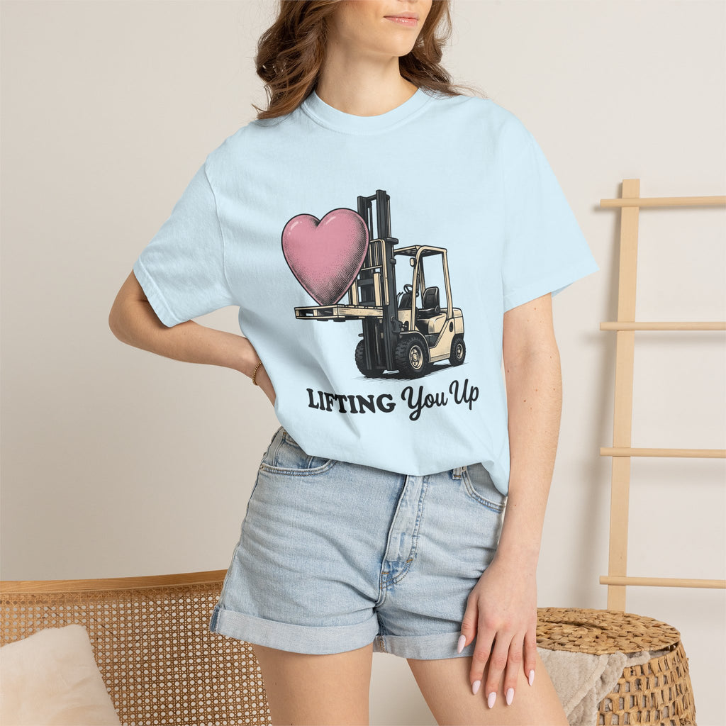 Forklift Love Shirt Valentines Day Romance Gift Women Classic Tee Forklift T-Shirt Valentine Fan Retro Tshirt Love Graphic Throwback Red