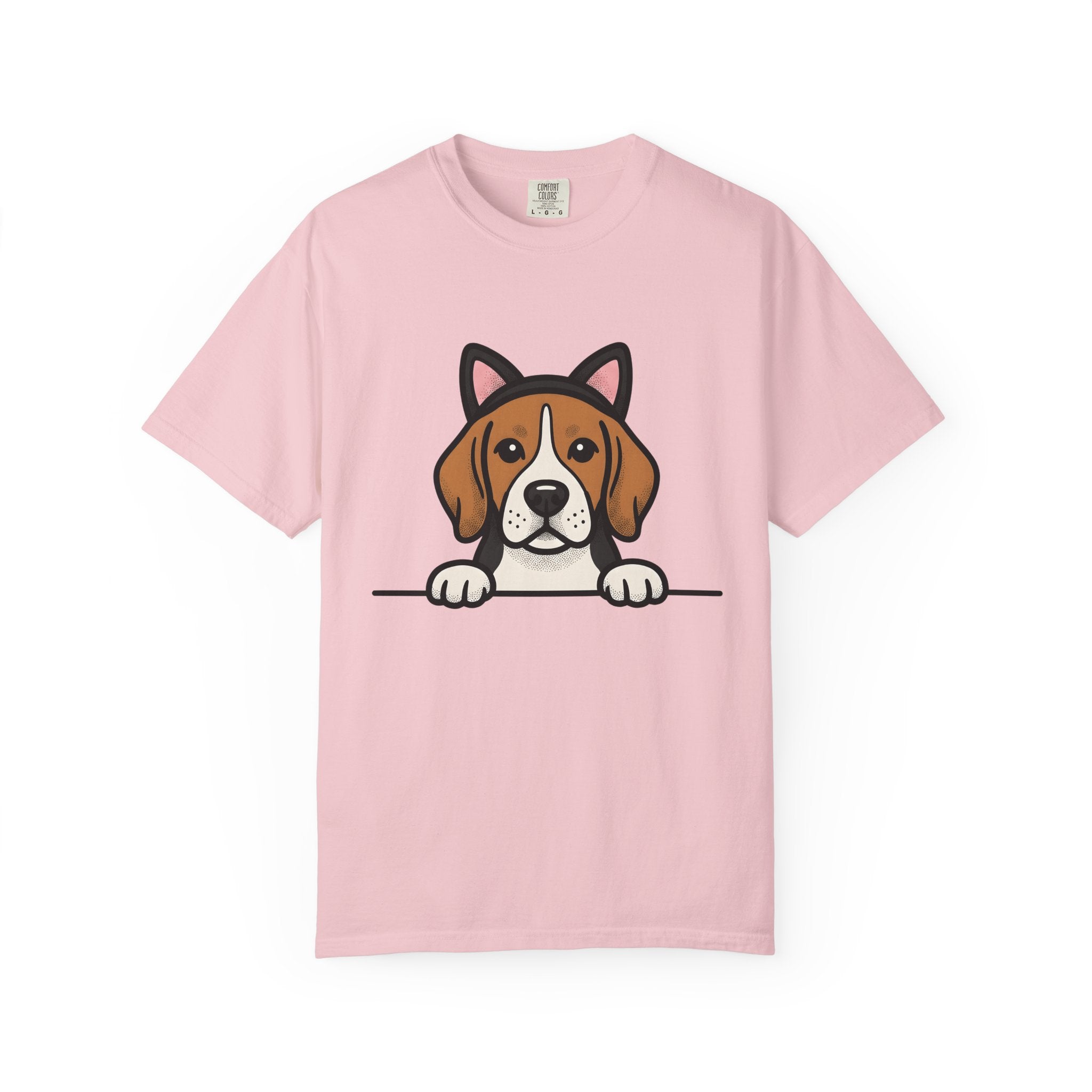 Beagle Puppy Shirt Dog Animal Gift Women Comic Tee Hound T-Shirt Dog Fan Cartoon Tshirt Wildlife Graphic Simple Feline Ears Tshirt