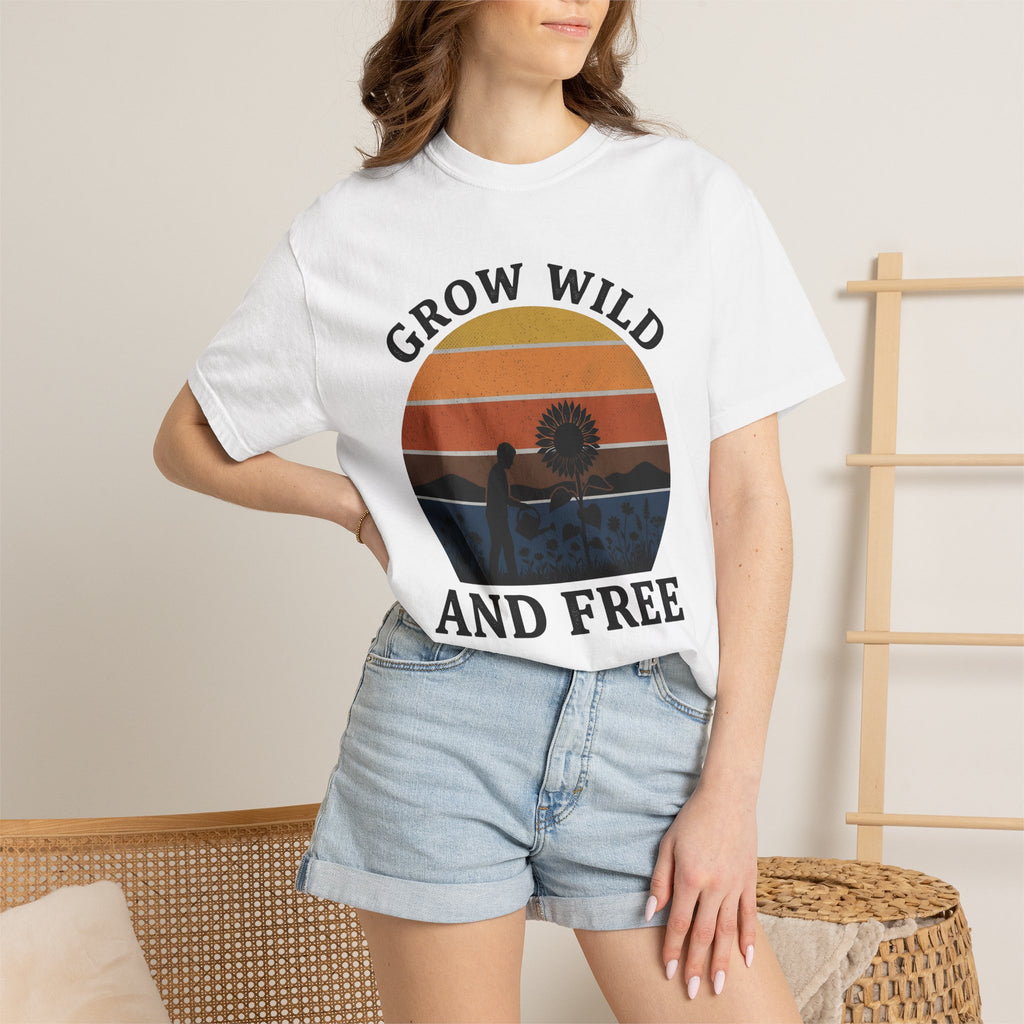 Gardener Sunflower Shirt Gardening Earth Gift Women Line Art Tee Sunflower T-Shirt Gardener Fan Floral Tshirt Earthly Graphic Cartoon Sunset