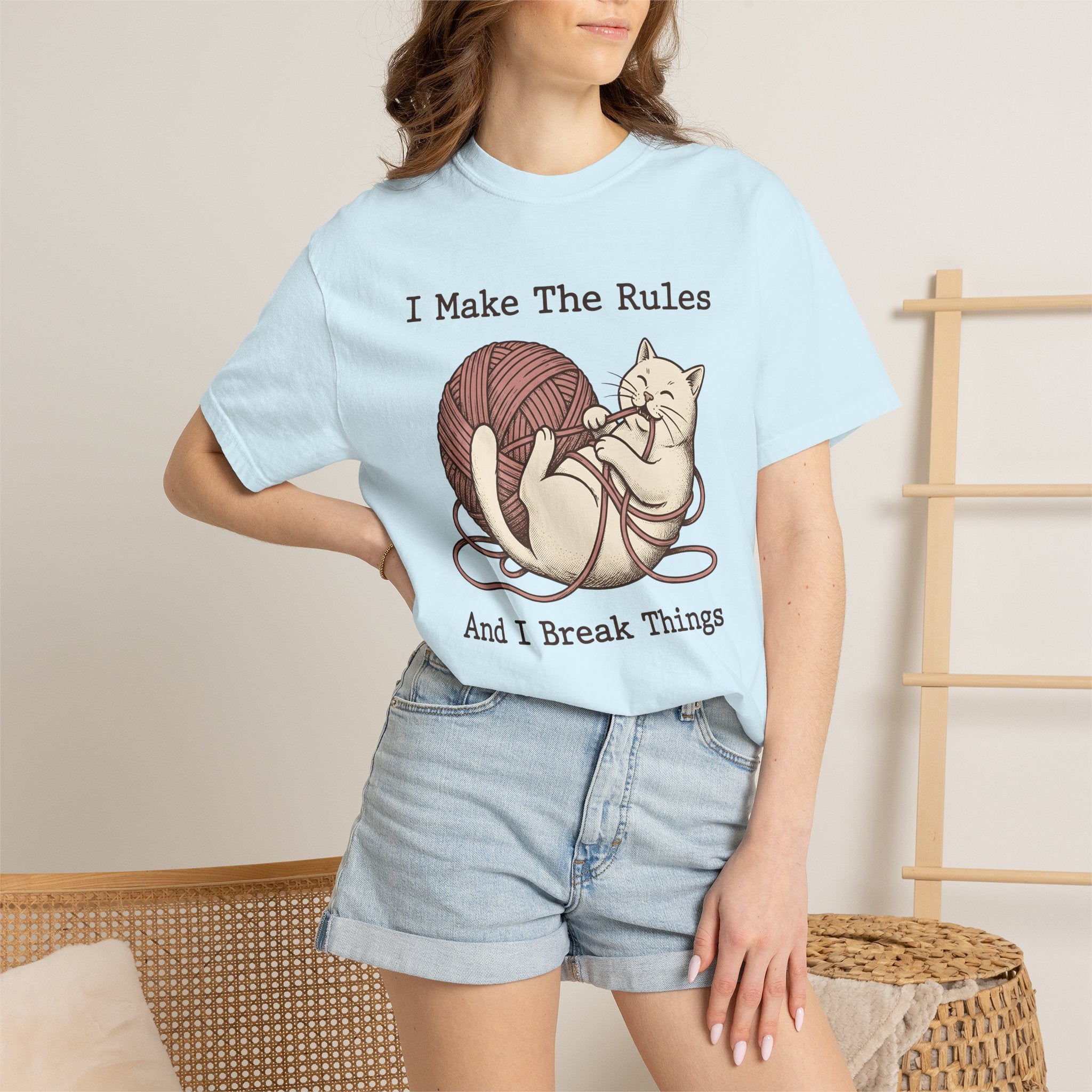 Kitten Yarn Ball Shirt Cat Jokes Gift Women Retro Tee Ball Of Yarn T-Shirt Cat Fan Vintage Tshirt Humor Graphic Sketch Funny Cat Tshirt