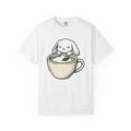 Rabbit Coffee Mug Shirt Coffee Pet Gift Women Cute Tee Bunny T-Shirt Coffee Fan Animal Graphic Cute Tshirt Simple Plant Tshirt